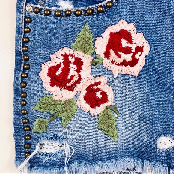 FREE PEOPLE Wild Rose Embroidered Miniskirt - Picture 6 of 10